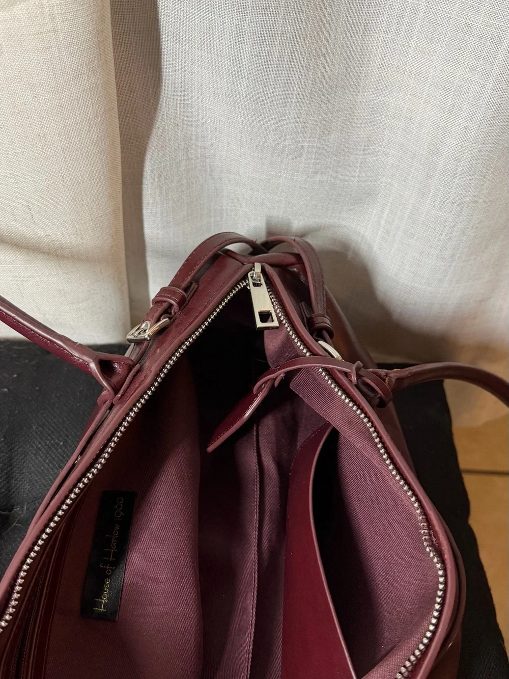 House of Harlow 1960 Burgundy Leather Shoulder Bag